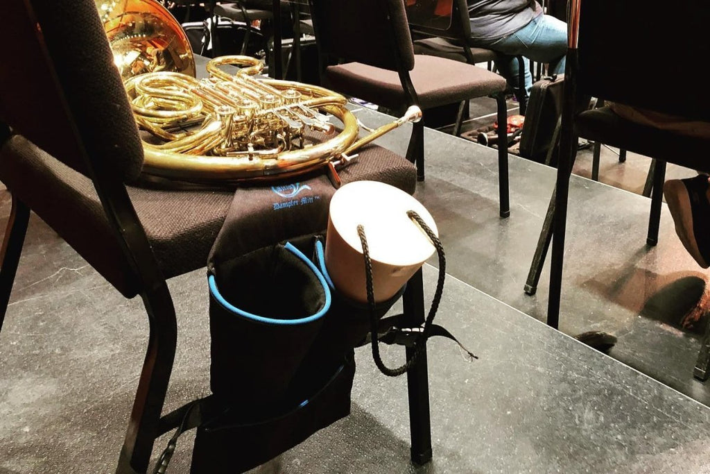 Dampfer Mitt - Bag and Stand for Two French Horn Mutes Houghton Horns