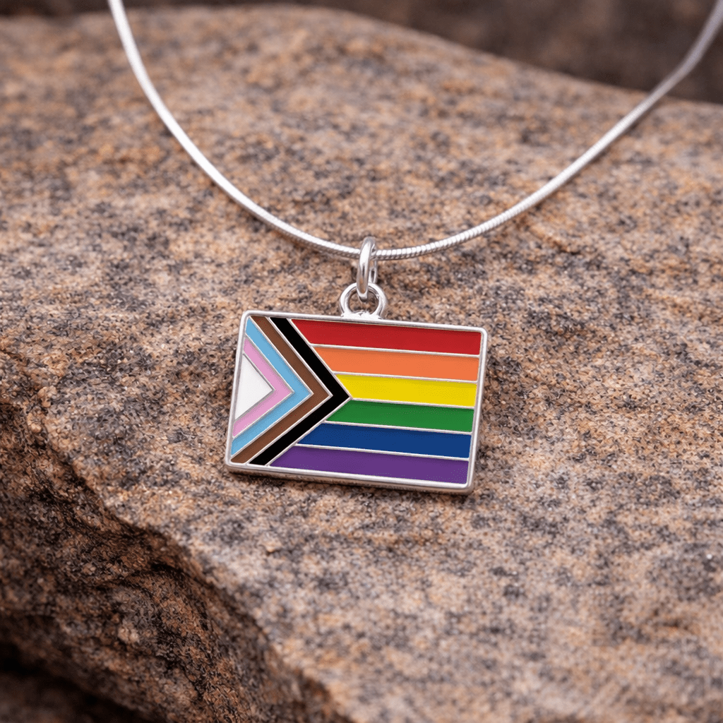 Daniel Quasar Flag Charm Necklaces The Awareness Company