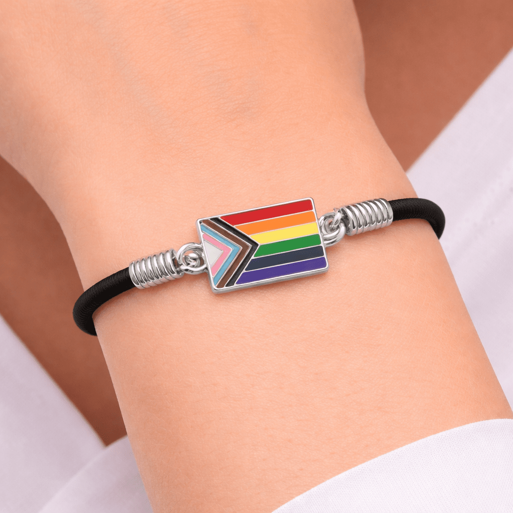 Daniel Quasar Flag Charm Stretch Bracelets The Awareness Company