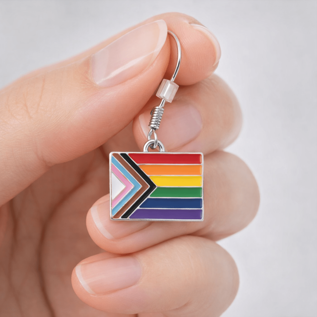 Daniel Quasar Flag Hanging Earrings The Awareness Company