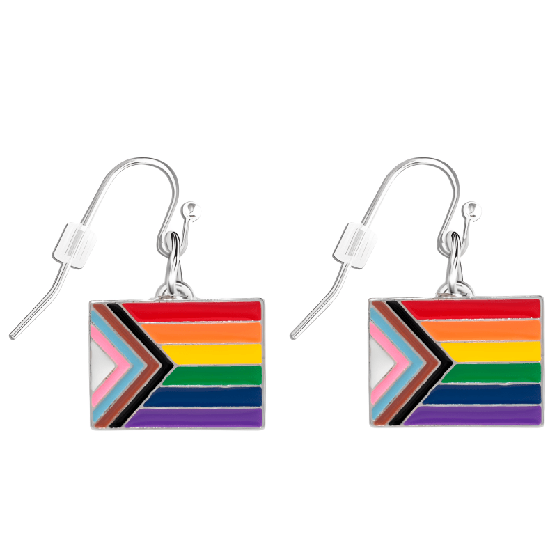 Daniel Quasar Flag Hanging Earrings The Awareness Company