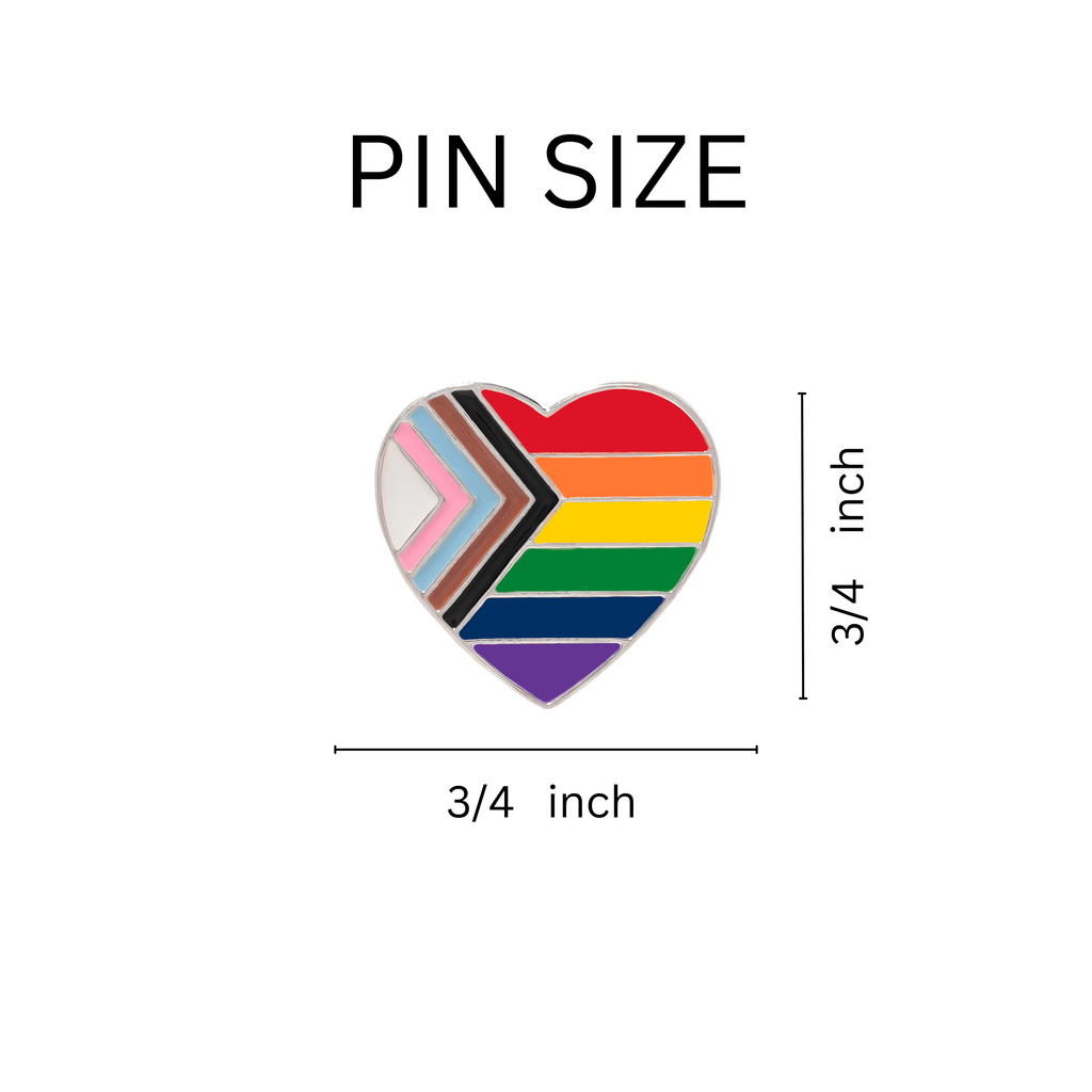 10 Pack Daniel Quasar Flag Heart Pins The Awareness Company