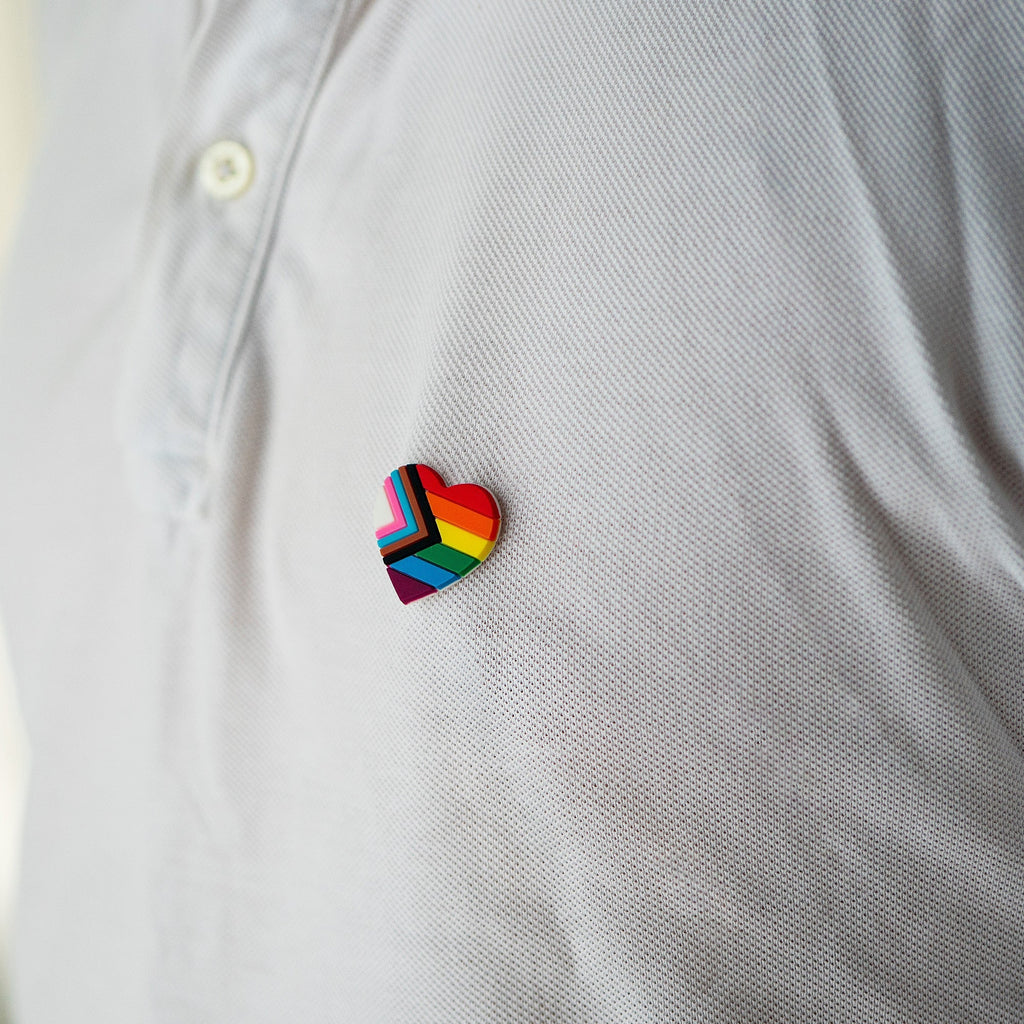 10 Pack Daniel Quasar Flag Heart Silicone Pins The Awareness Company