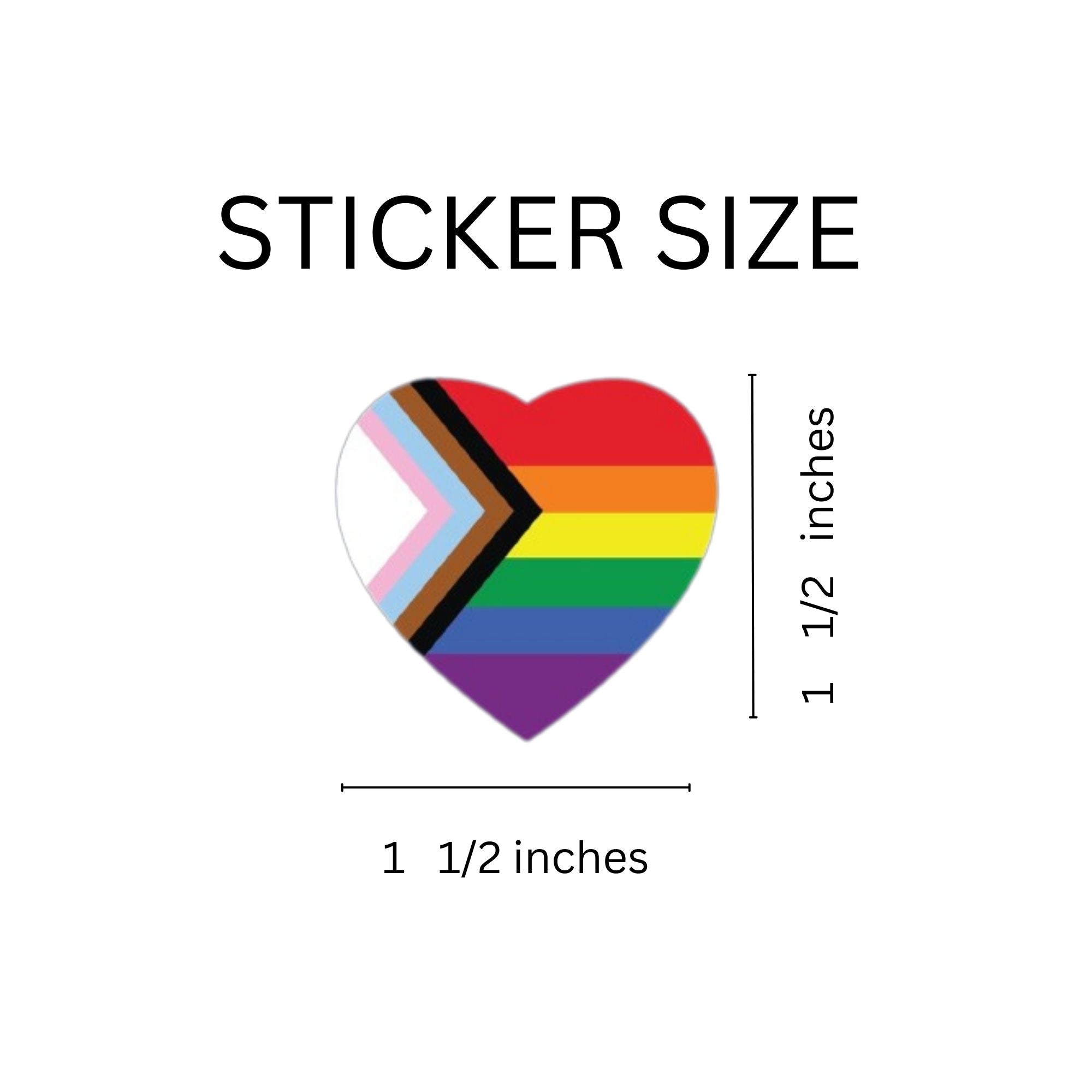 Daniel Quasar Flag Heart Stickers (250 per Roll) The Awareness Company