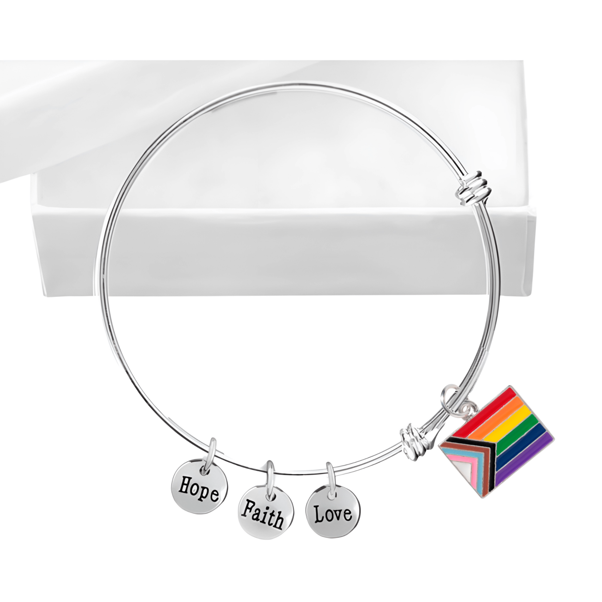 Daniel Quasar Flag Retractable Charm Bracelets The Awareness Company