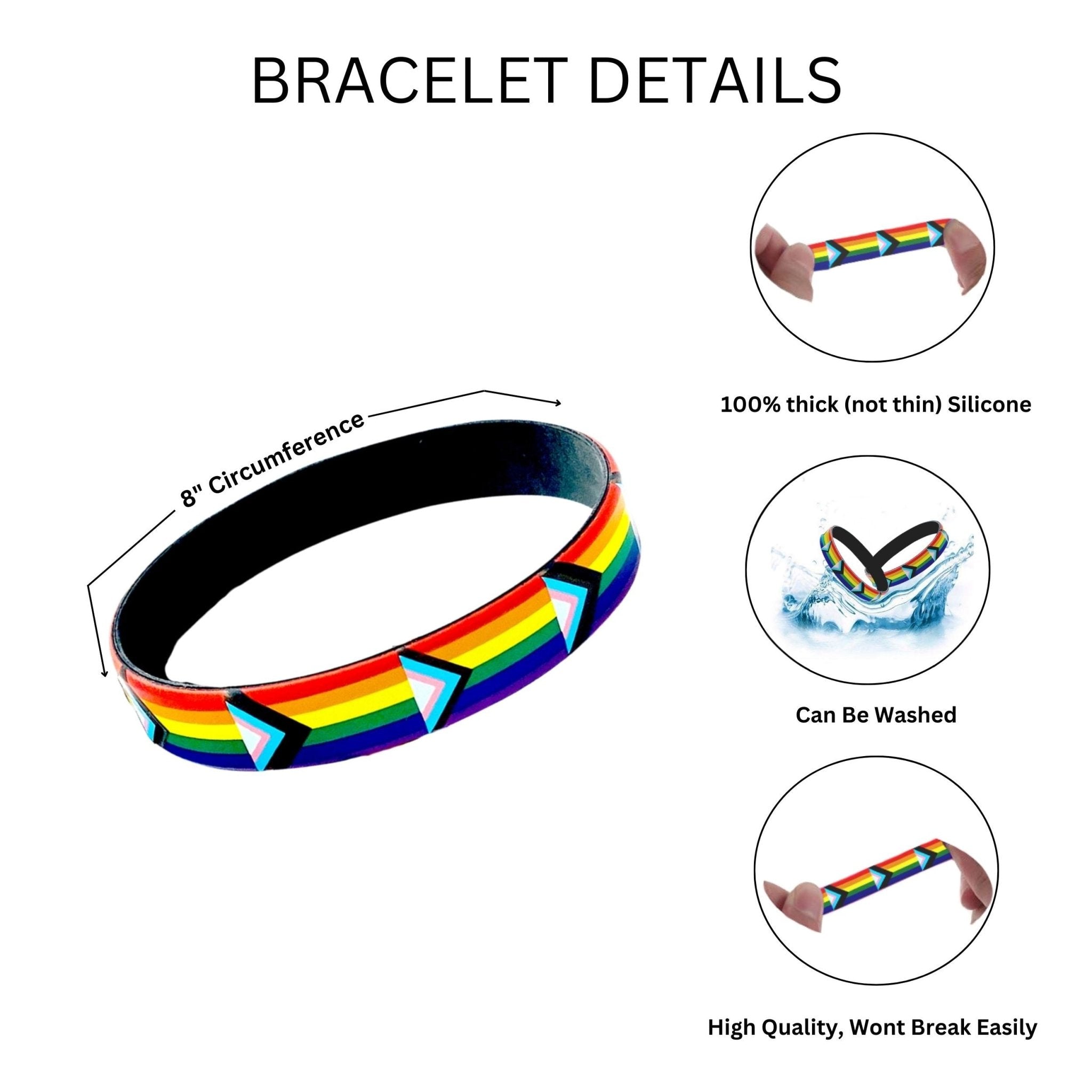 Daniel Quasar Flag Silicone Bracelets The Awareness Company