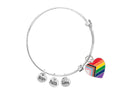 Daniel Quasar Heart Flag Retractable Charm Bracelets The Awareness Company