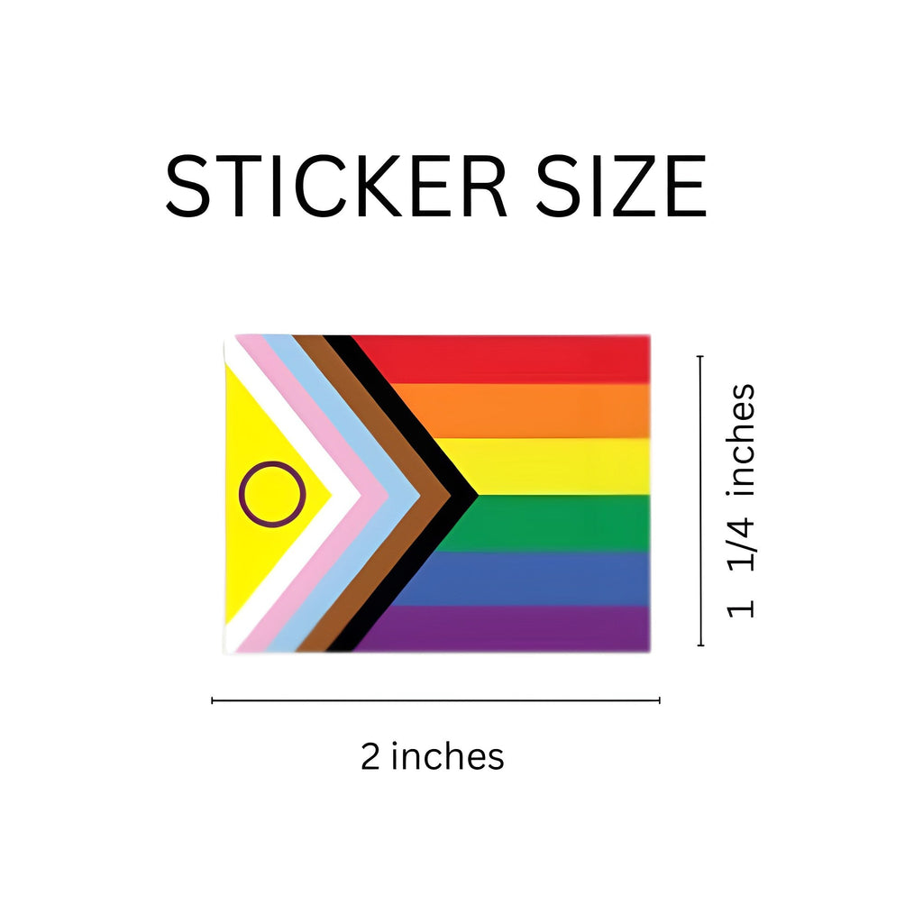 Daniel Quasar Intersex-Inclusive Flag Stickers (250 per Roll) The Awareness Company