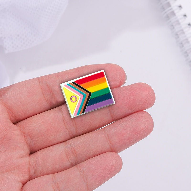 10 Pack Daniel Quasar Intersex-Inclusive Flag Lapel Pins The Awareness Company