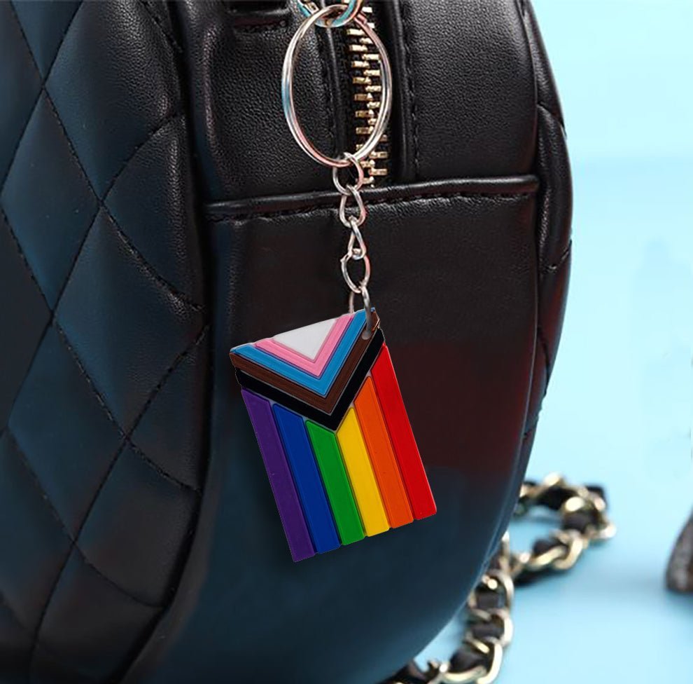 25 Pack Daniel Quasar Pride Flag Keychains The Awareness Company