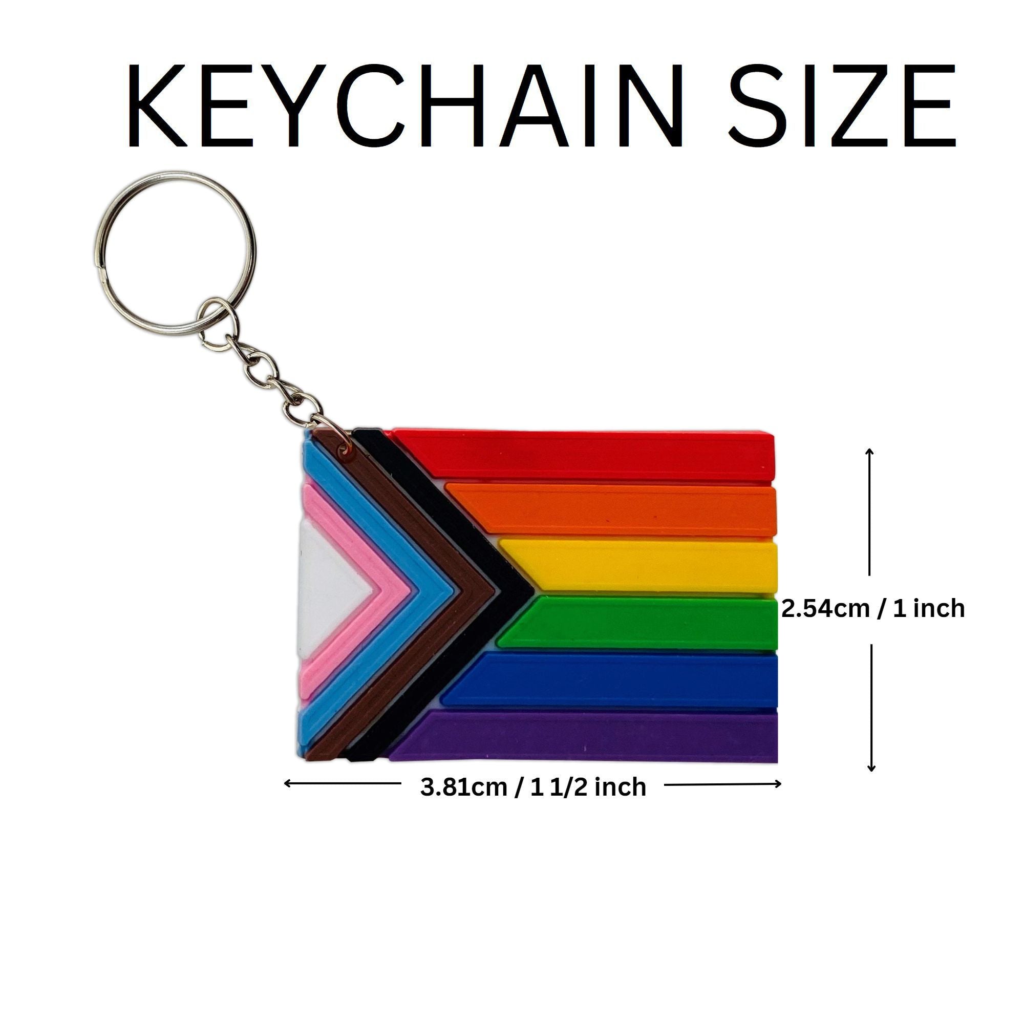 25 Pack Daniel Quasar Pride Flag Keychains The Awareness Company