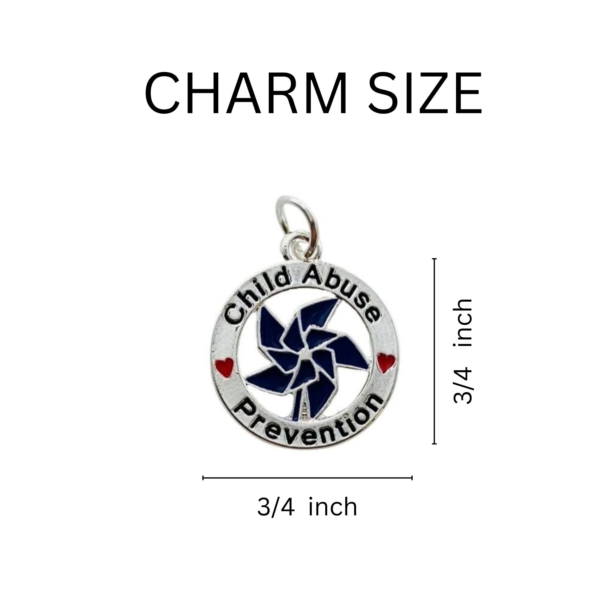 Dark Blue Pinwheel Charm Child Abuse Prevention Rope Bracelets The Awareness Company