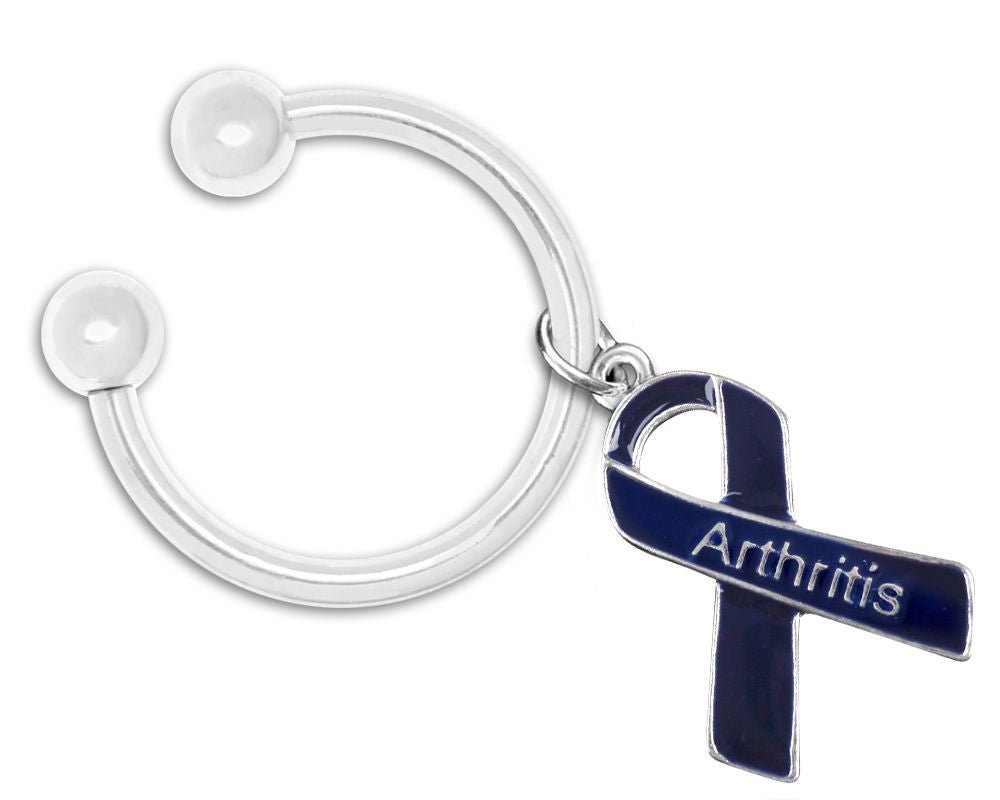 Dark Blue Ribbon Arthritis Awareness Keychains The Awareness Company