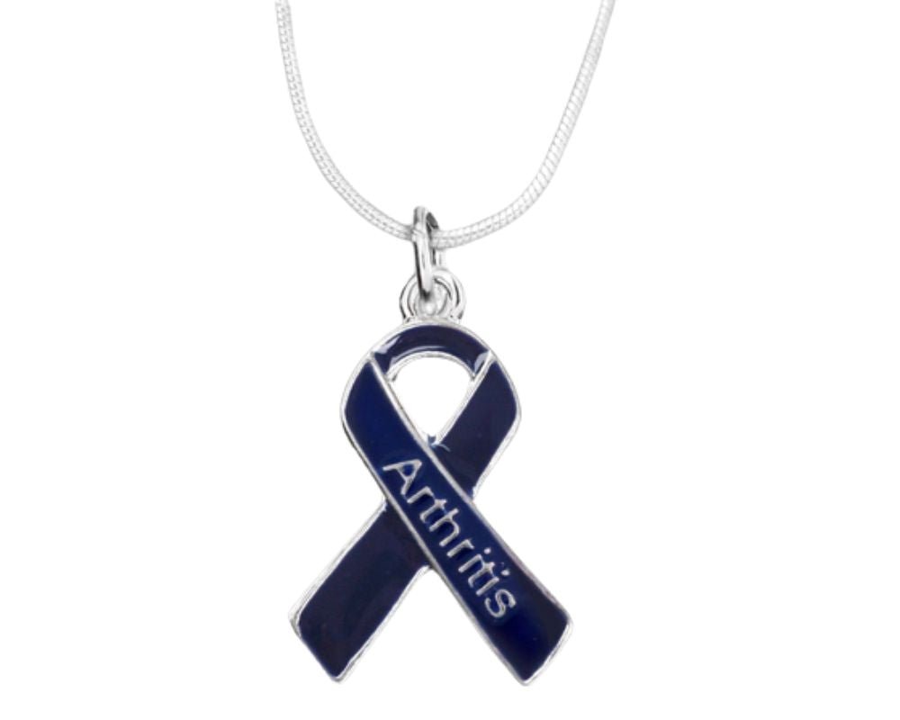 Dark Blue Ribbon Arthritis Awareness Necklaces The Awareness Company