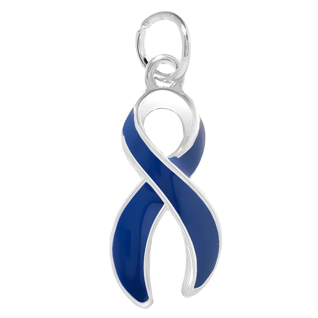 10 Pack Dark Blue Ribbon Awareness Charms The Awareness Company