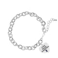 Dark Blue Ribbon Child Abuse Awareness Heart Charm Link Style Chunky Bracelets The Awareness Company