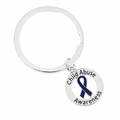 Dark Blue Ribbon Child Abuse Awareness Split Style Keychains The Awareness Company