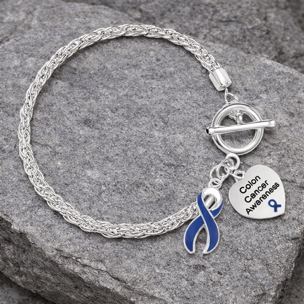 Dark Blue Ribbon Colon Cancer Awareness Rope Bracelets The Awareness Company