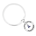 Dark Blue Ribbon Colon Cancer Awareness Split Style Keychains The Awareness Company