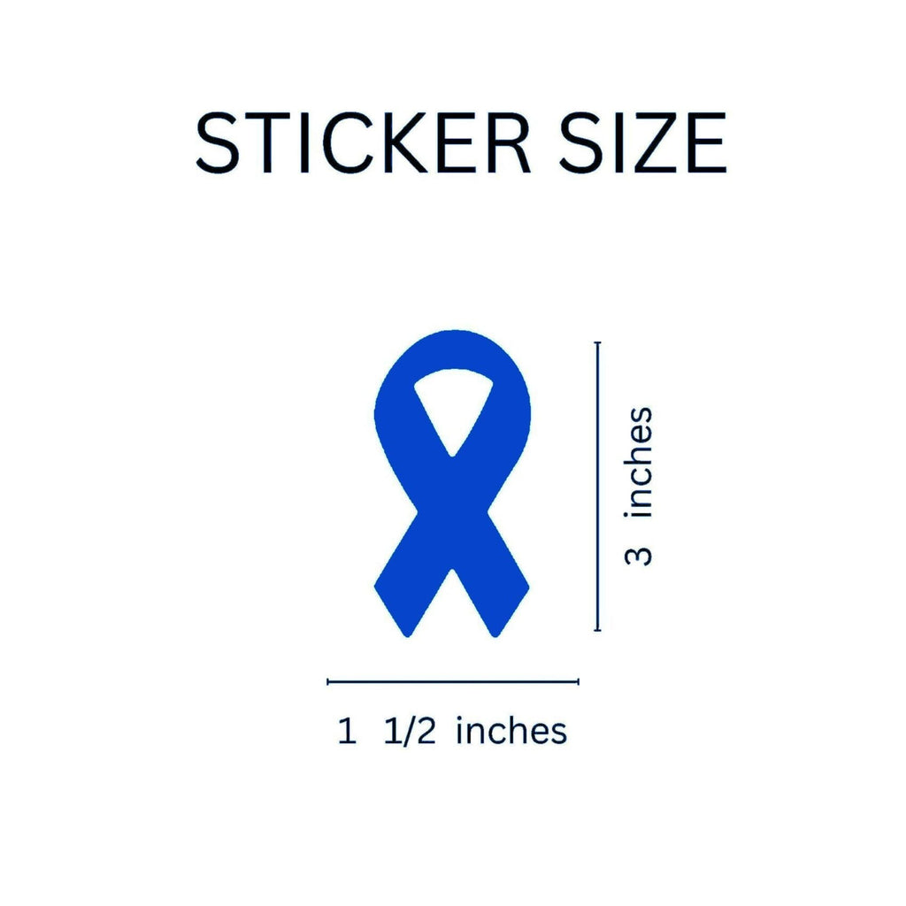 Dark Blue Ribbon Stickers - Large (250 per Roll) The Awareness Company