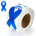Dark Blue Ribbon Stickers - Large (250 per Roll) The Awareness Company