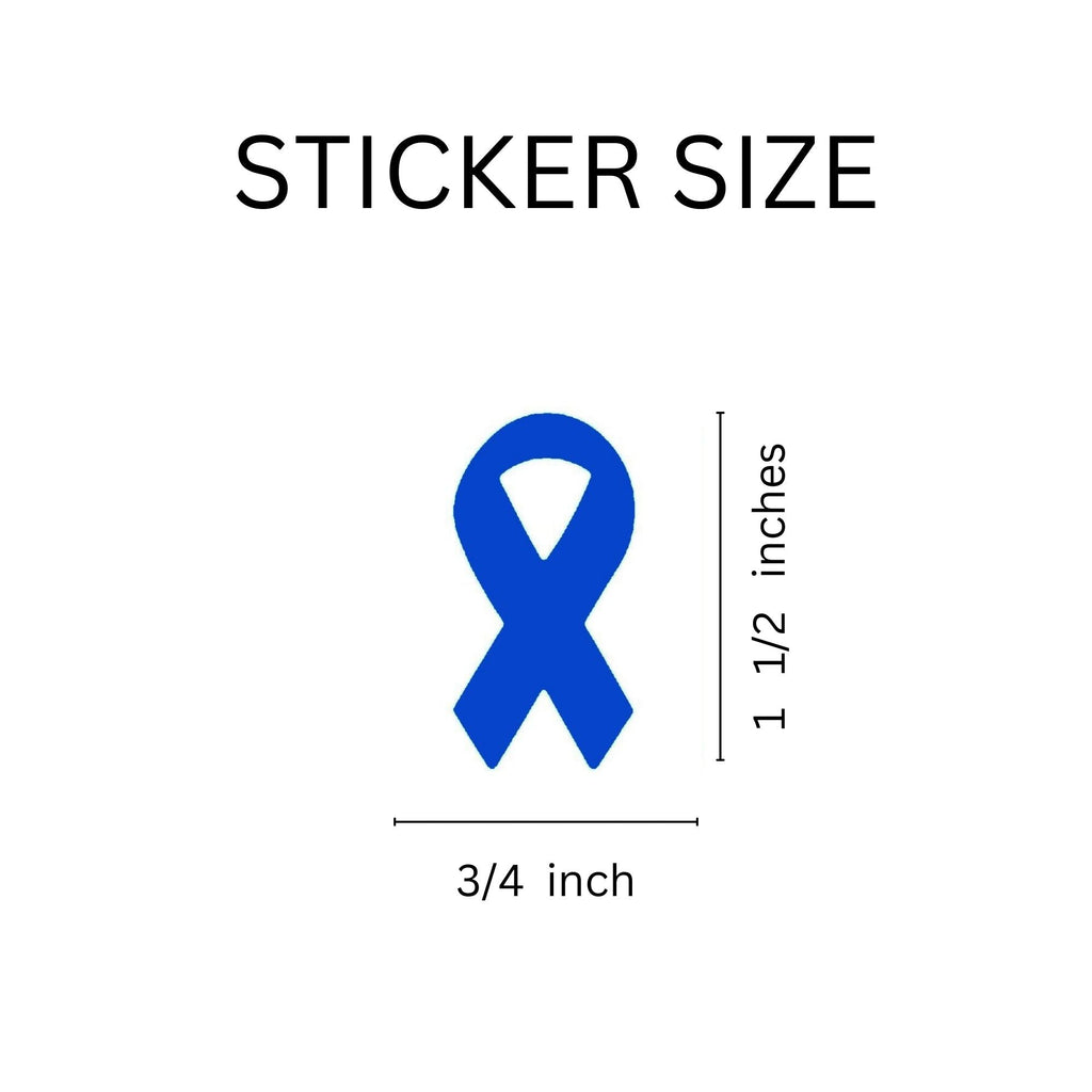 Dark Blue Ribbon Stickers - Small (250 per Roll) The Awareness Company
