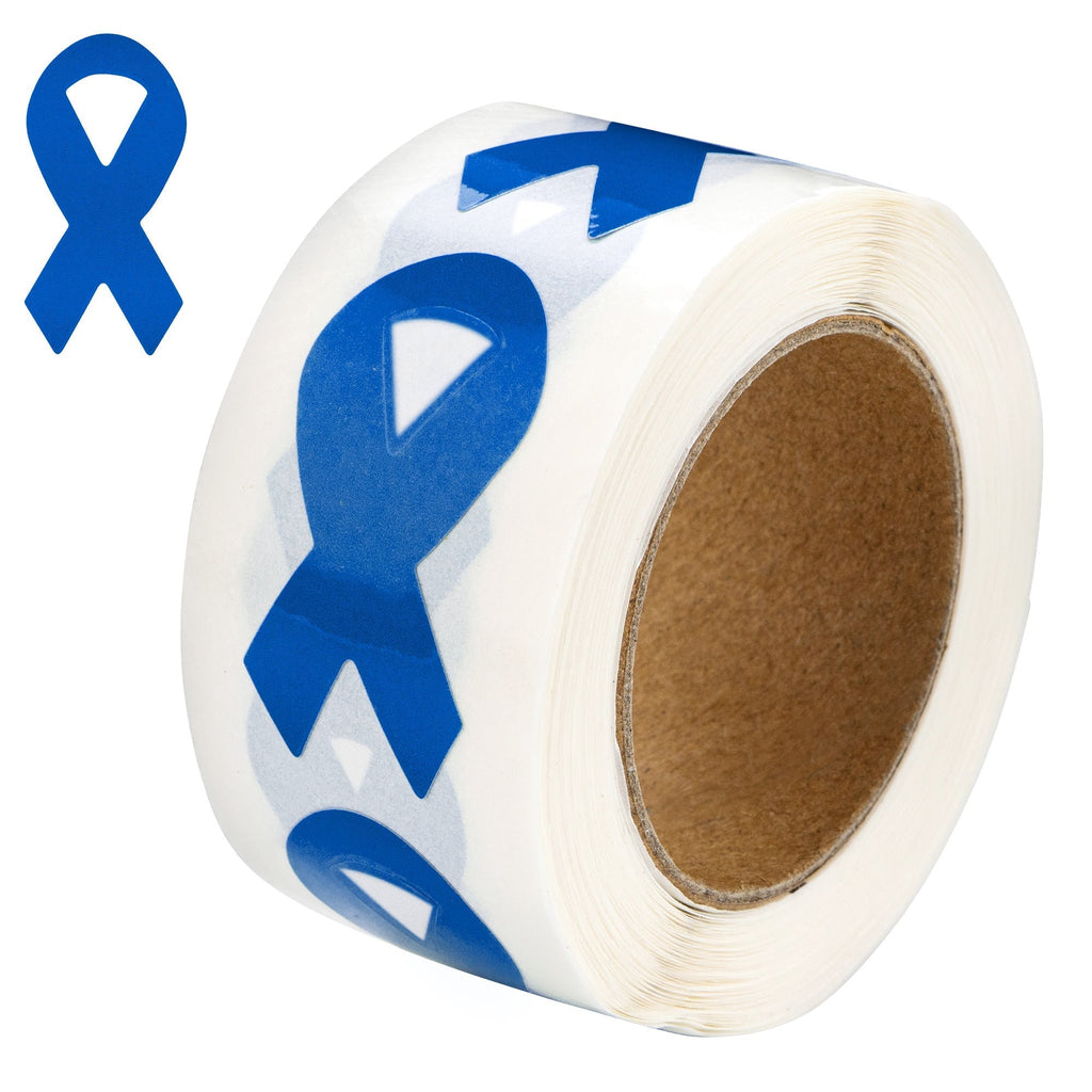 Dark Blue Ribbon Stickers - Small (250 per Roll) The Awareness Company