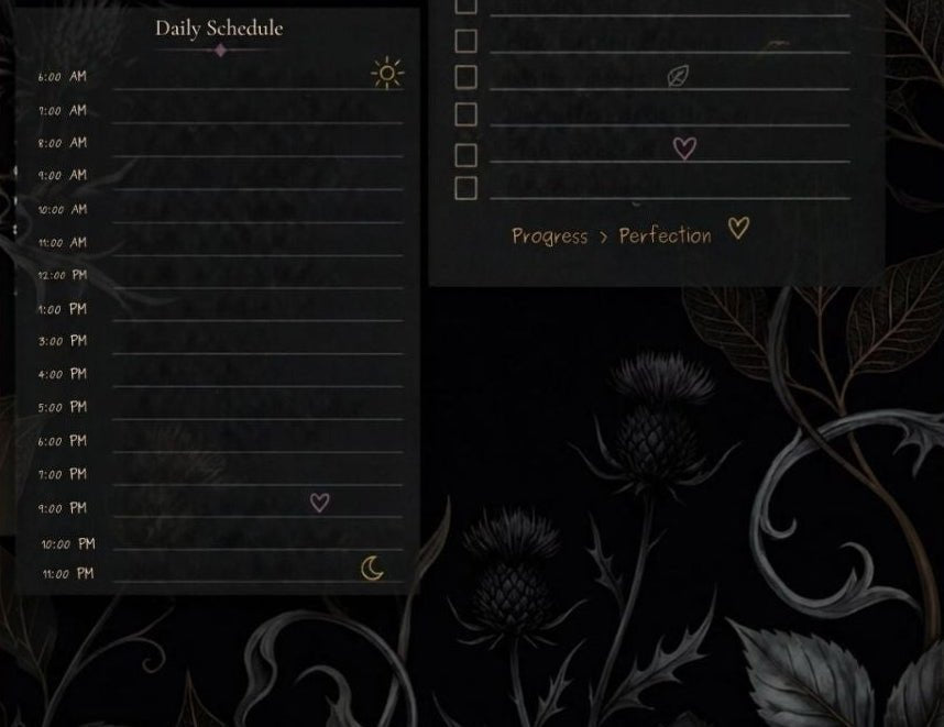 Dark Hours — Daily Planner Whispered Echos