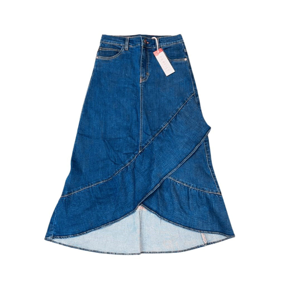 DENIM SKIRT WITH RUFFLE DETAIL profile-nyc