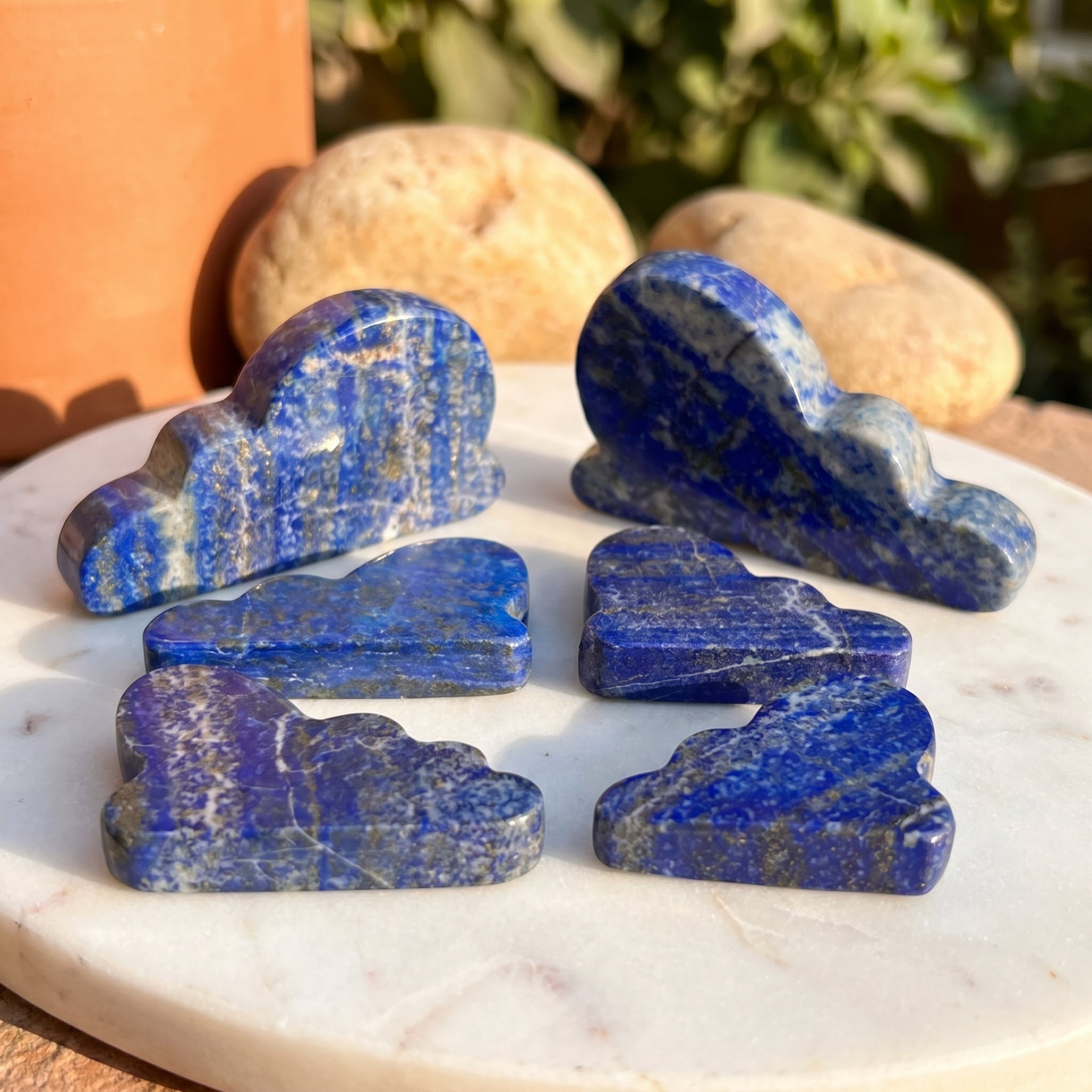 Lapis Lazuli Cloud Shape Carving (Mixed Sizes) Amazing Crystals