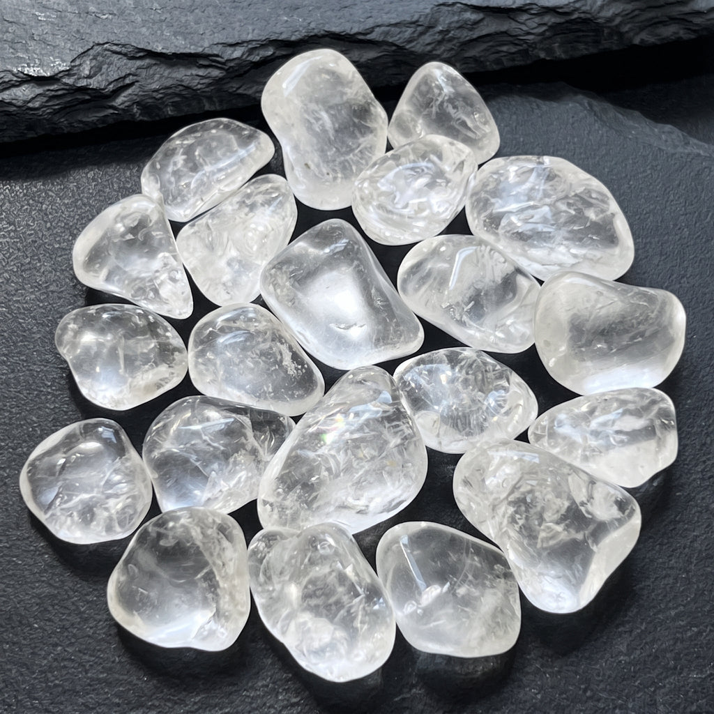 Clear Quartz Crystal Tumbled Stones (By The Piece or Pound) Amazing Crystals