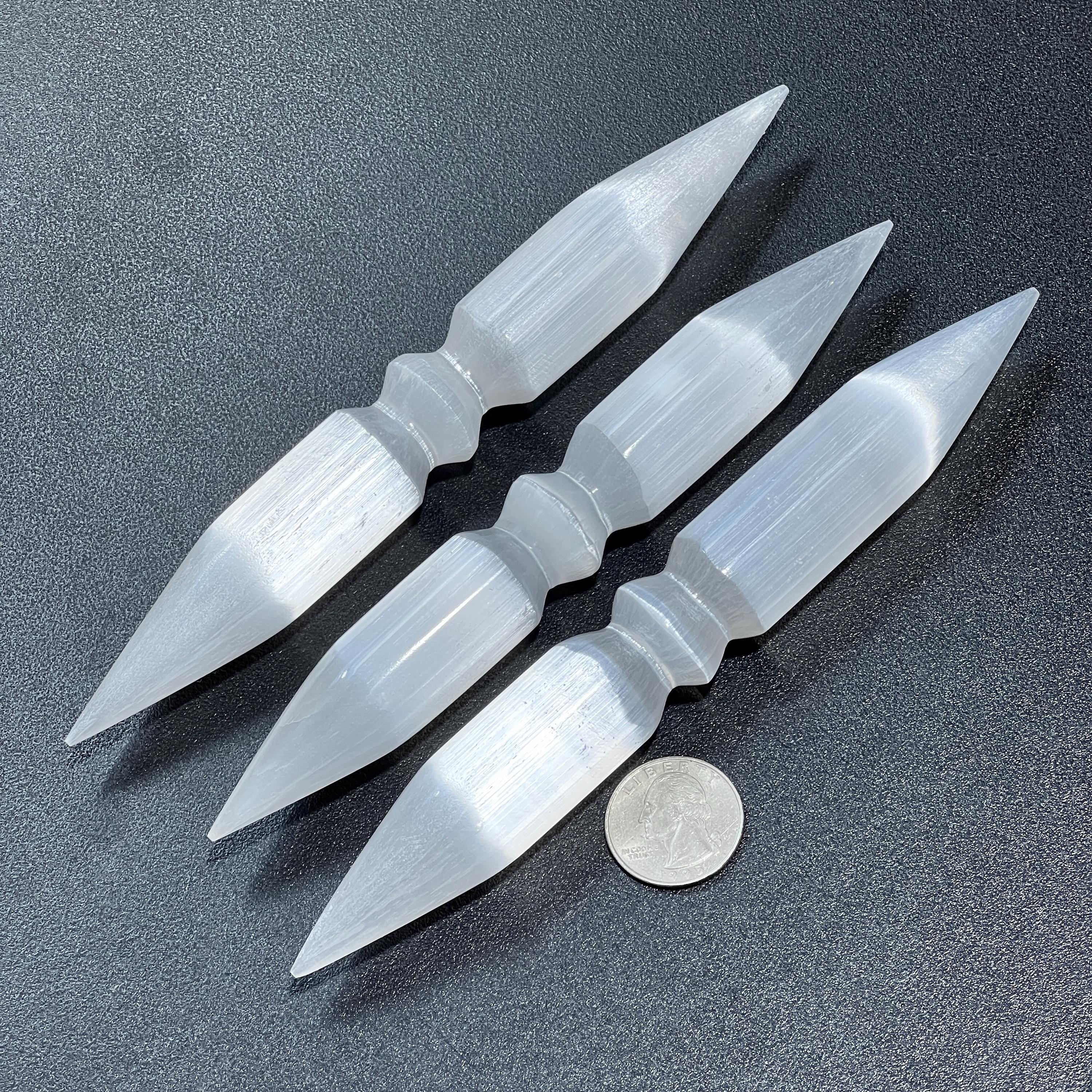 Selenite Crystal Wand Double Point Polished Wholesale Carving Amazing Crystals