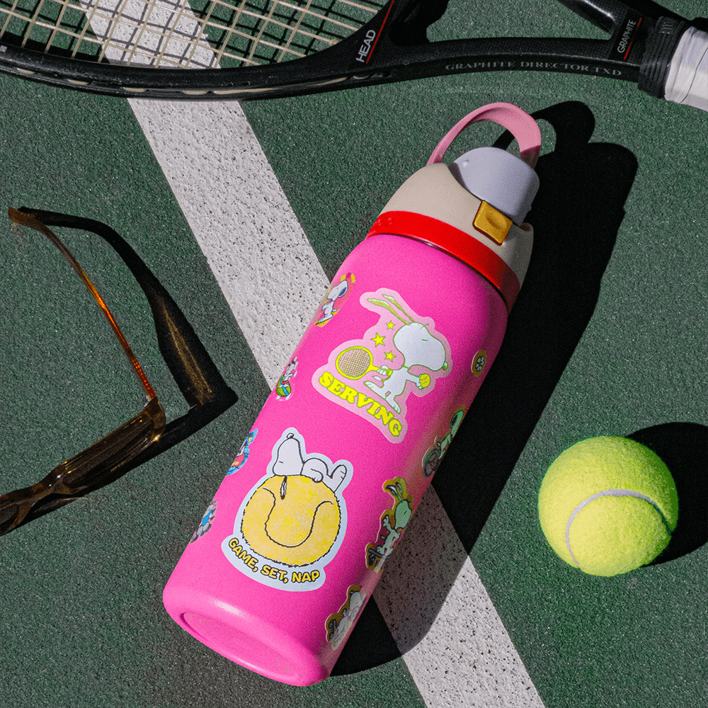 Serving by Snoopy (Tennis) - Die-Cut Sticker Tia Chucha's Centro Cultural & Bookstore