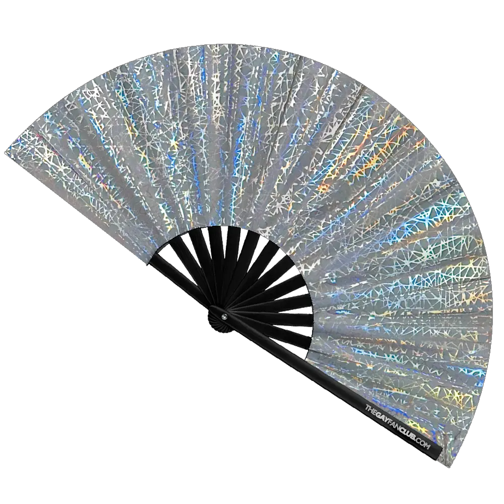 Discoteca Metallic Reflective Hand Fan The Gay Fan Club
