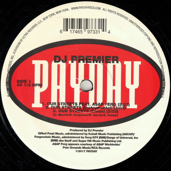 DJ Premier - Our Streets / WUT U SAID? | Mint (M) Mint (M) Love Vinyl Records