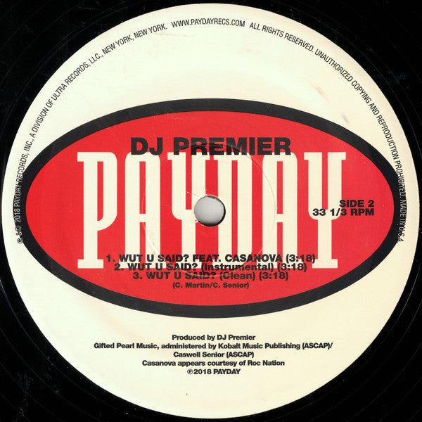 DJ Premier - Our Streets / WUT U SAID? | Mint (M) Mint (M) Love Vinyl Records