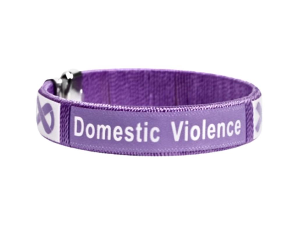 Domestic Violence Awareness Purple Ribbon Bangle Bracelets The Awareness Company