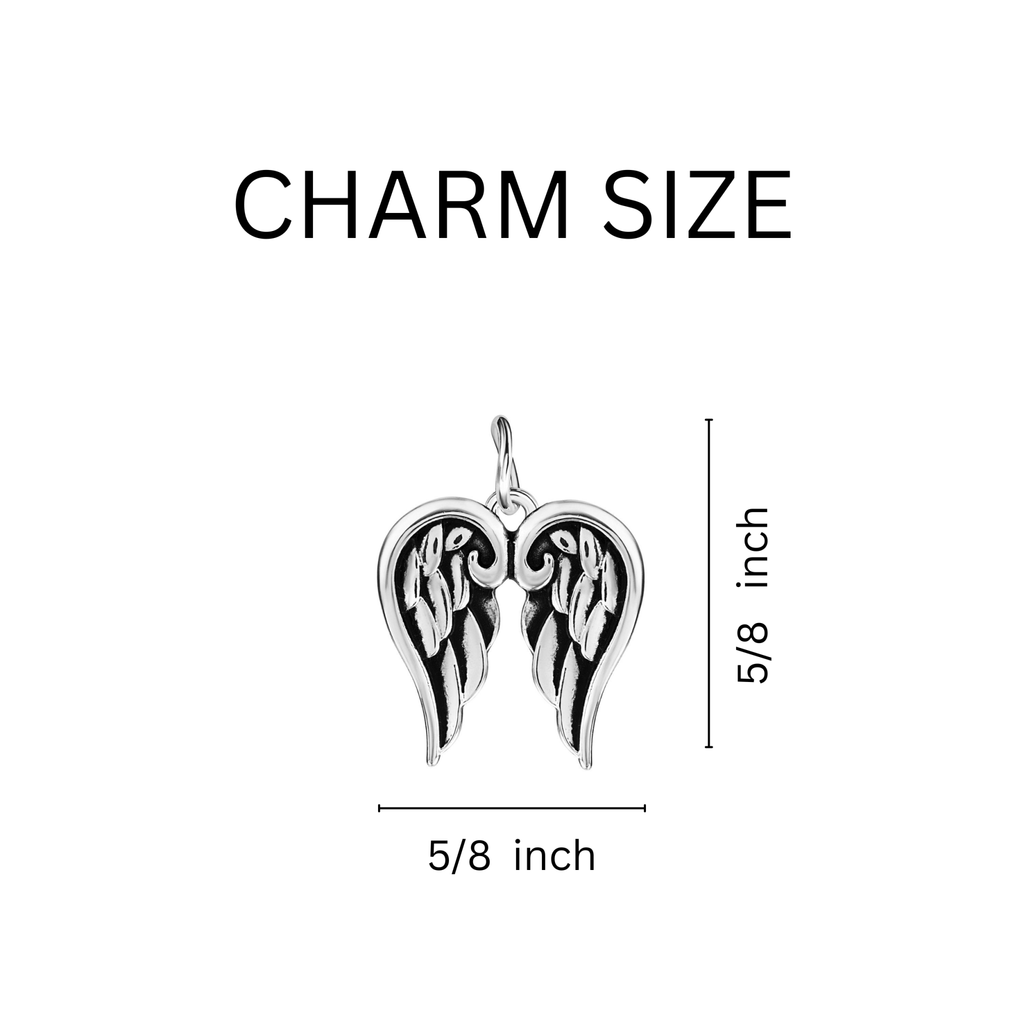 Angel Wings Religious Black Cord Bracelets The Awareness Company