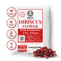 Akshit Hibiscus Flowers 5 oz  Herbal Tea | Flor de Jamaica tea | Dried Hibiscus | Loose Leaf Tea | Caffeine-Free | Vegan Friendly | Fleurs d'hibiscus bio Akshit Akshit