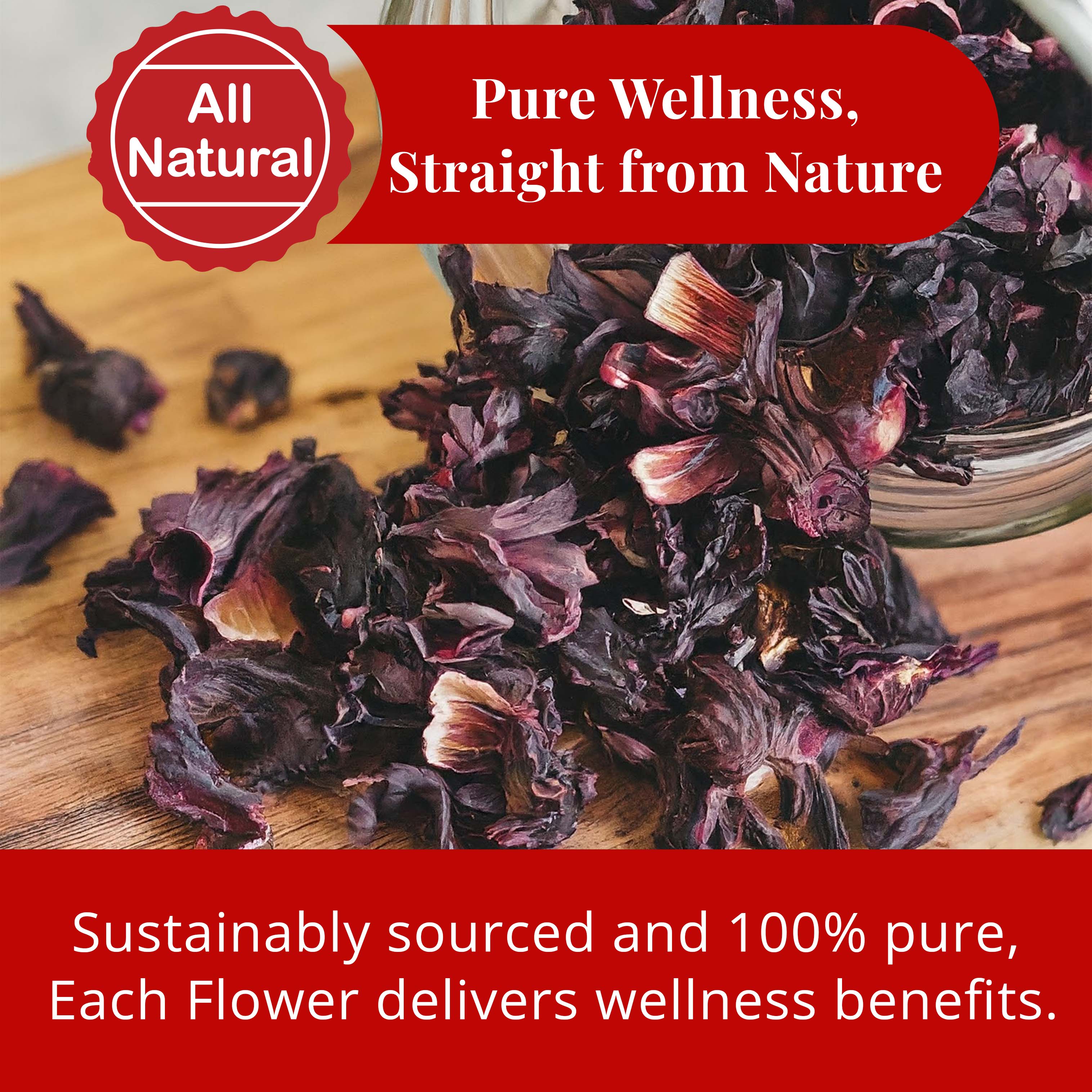 Akshit 50 Hibiscus Ginger Tea Bags – Natural Hibiscus Tea - Stress Relieving & Energy Tea Akshit