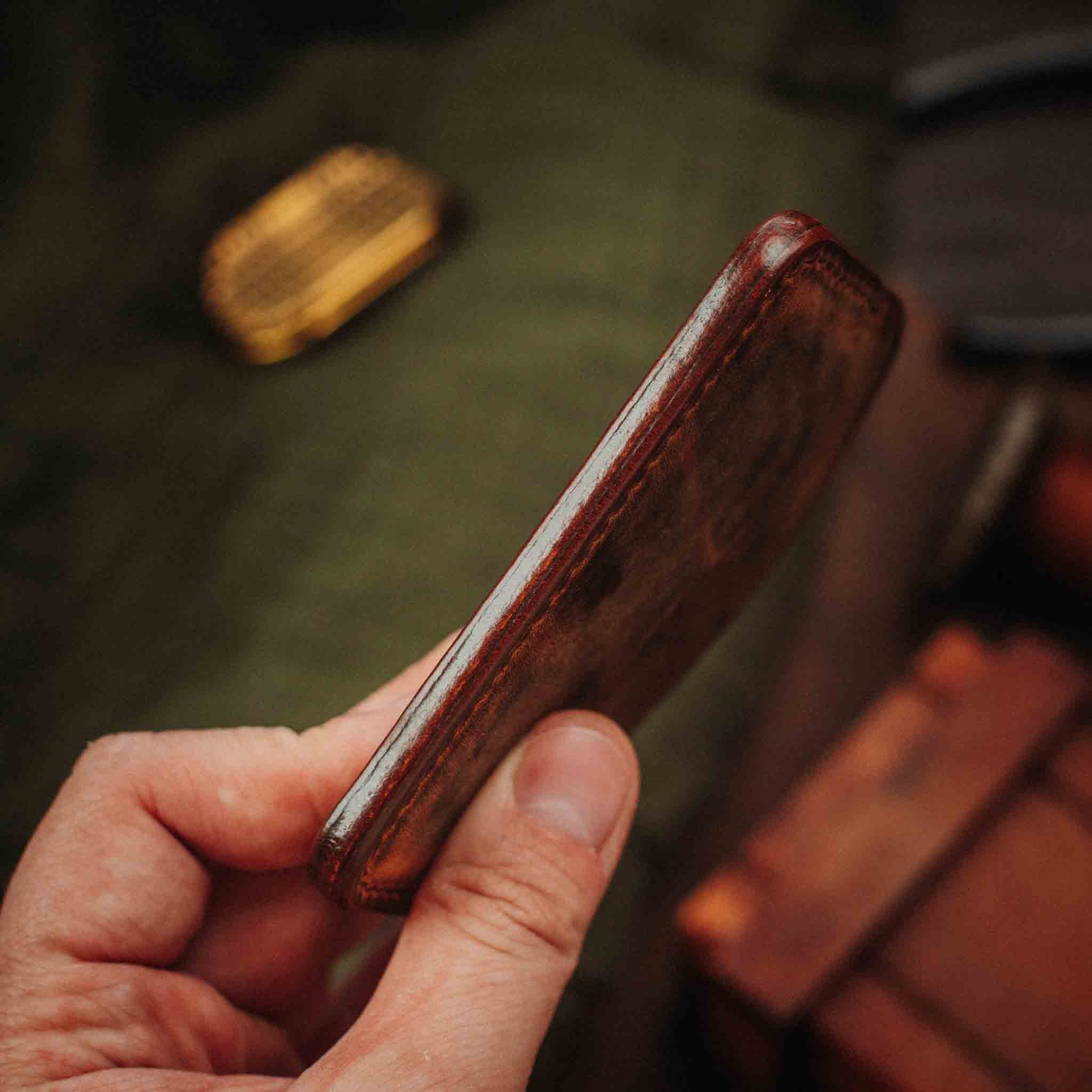 Minimalist Wallet - Drunken Boatswain v2 | Slim Leather | EDC Pirate Goods