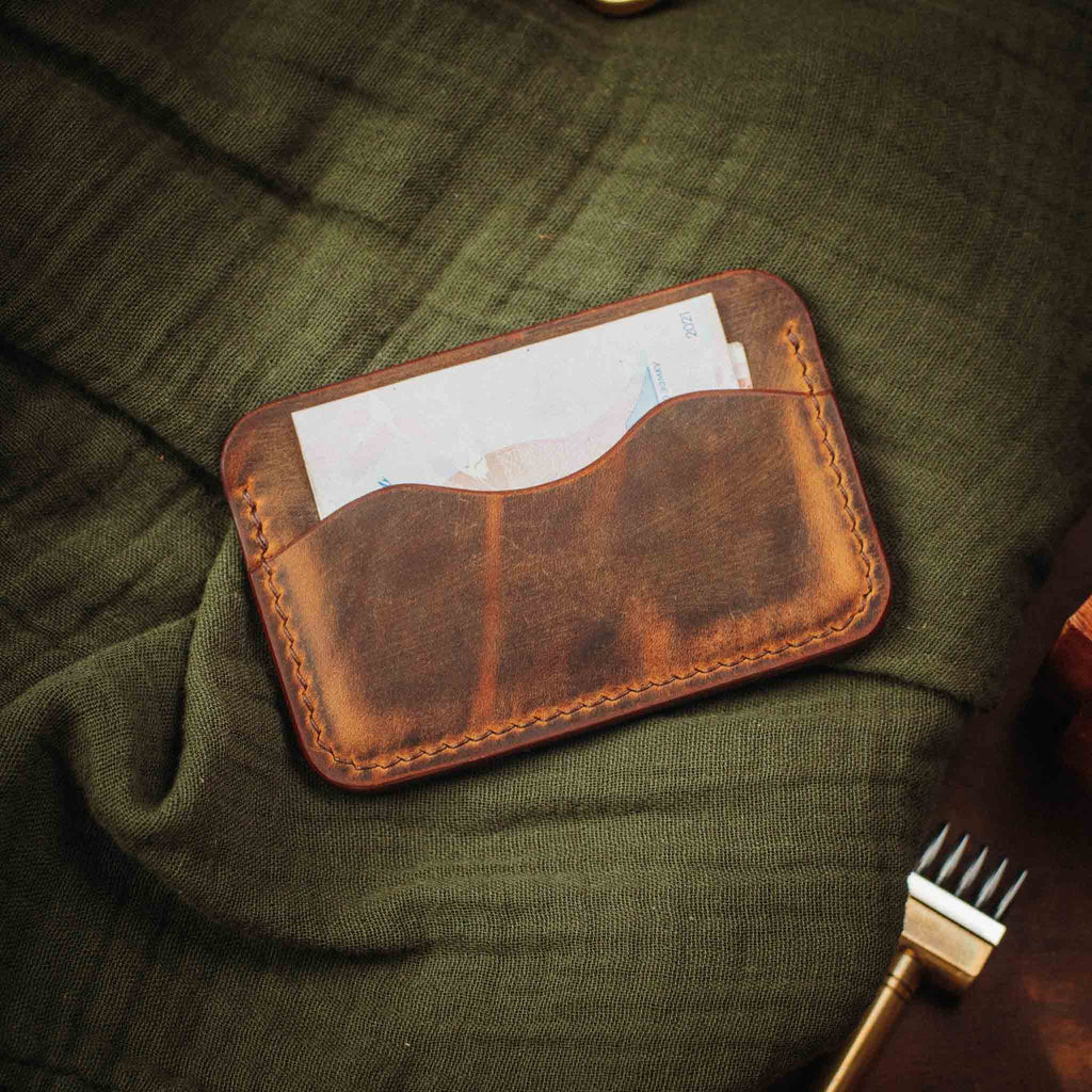 Minimalist Wallet - Drunken Boatswain v2 | Slim Leather | EDC Pirate Goods