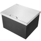 VEVOR Drop in Ice Chest, 28"L x 16"W x 17"H Stainless Steel Ice Cooler, Commercial Ice Bin with Hinged Cover, 40 qt Outdoor Kitchen Ice Bar