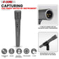 5 Core Instrument Microphone Cardioid Uni Directional Pickup • for Live Performances and Recording - INSTRU MIC 100 GREY