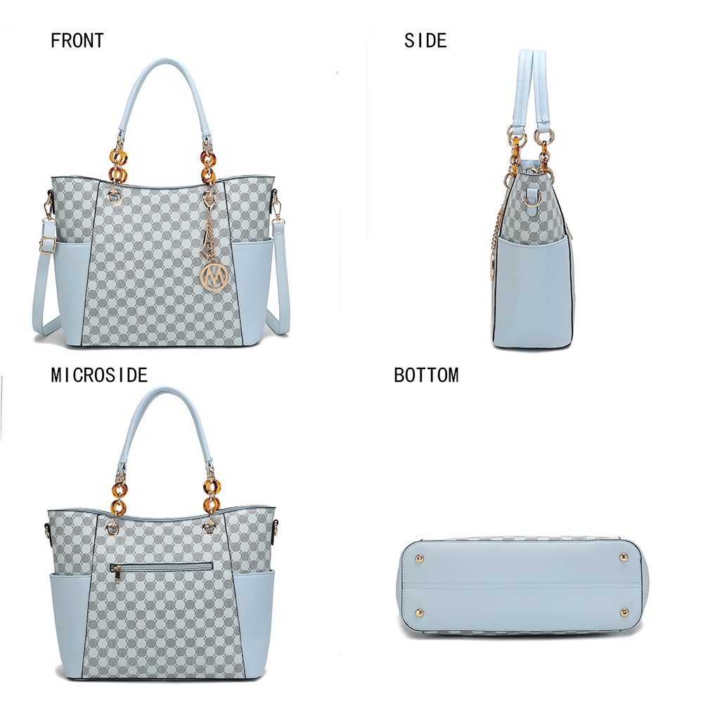MKF Collection Merlina 2 PCS Women Tote Handbag with Wallet by Mia k Cnasti Strings and Thangs