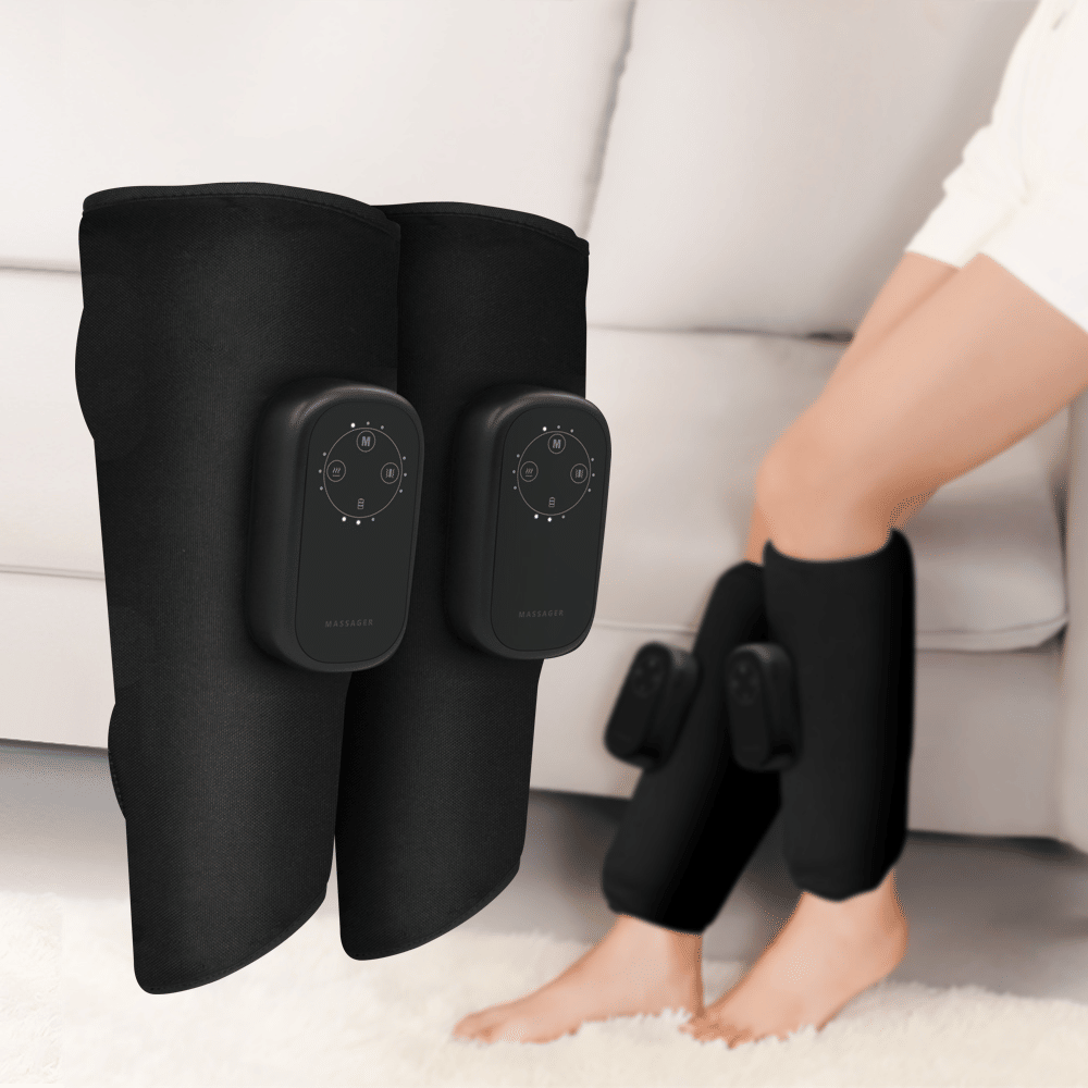 PSK709J-2 Air Compression Calf Massager with EMS Pulse and Vibration for Soothing Leg Relief Core Sports & Fitness