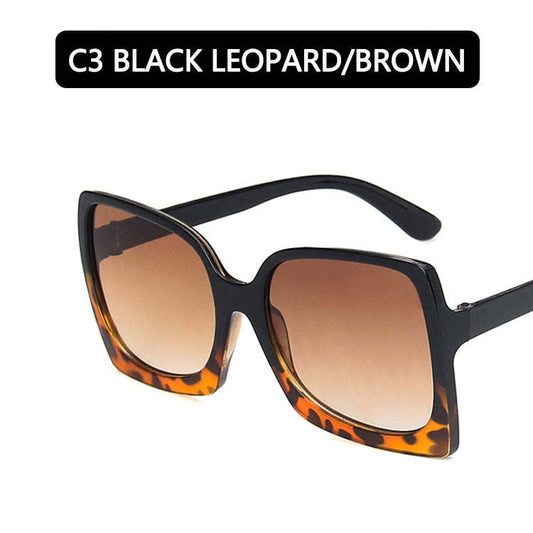 2024  Big Frame Fashion Oversized Sunglasses Women Brand Designer Plastic Female Gradient Sun Glasses UV400