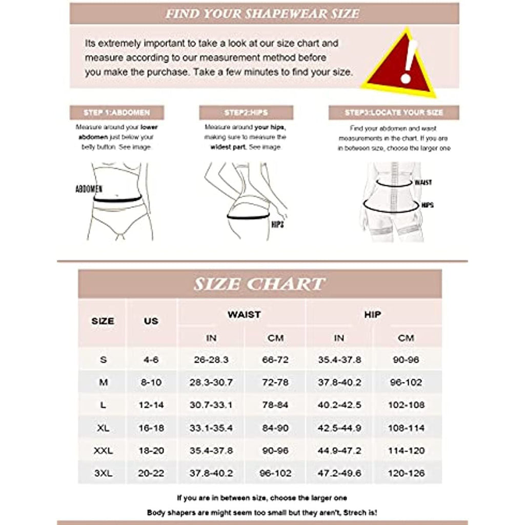 Shapewear for Women Seamless Firm Triple Control Faja Plus Size Thigh Slimmer Tummy Control Body Shaper Cnasti Strings and Thangs