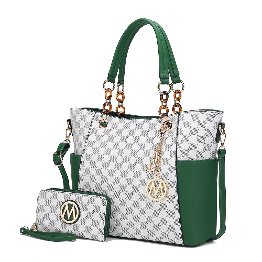 MKF Collection Merlina 2 PCS Women Tote Handbag with Wallet by Mia k Cnasti Strings and Thangs