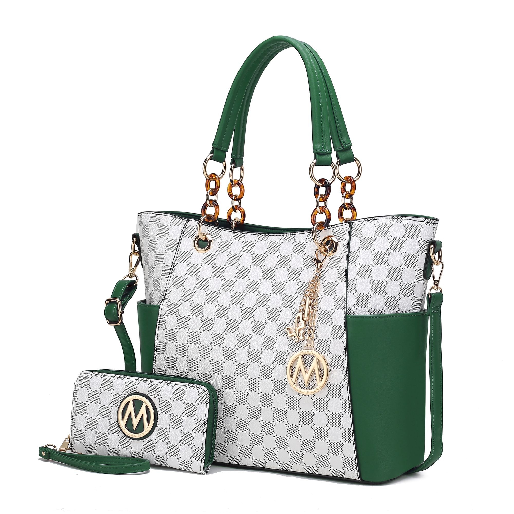 MKF Collection Merlina 2 PCS Women Tote Handbag with Wallet by Mia k Cnasti Strings and Thangs